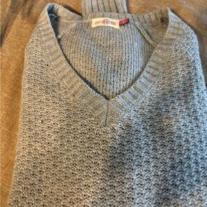Gray V-Neck Sweater